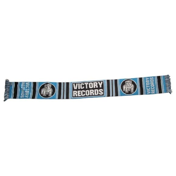 Victory Records Scarf By Global Scarves Acrylic Blue & Black Bulldog Design - Picture 1 of 7